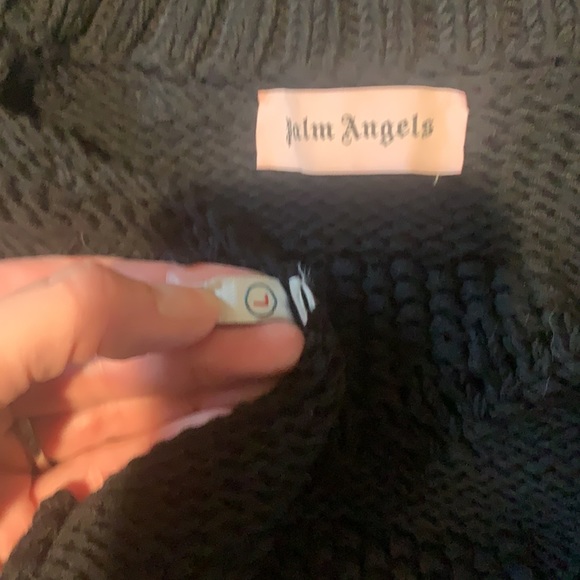 Palm Angels distressed cable knit sweater - Picture 2 of 2